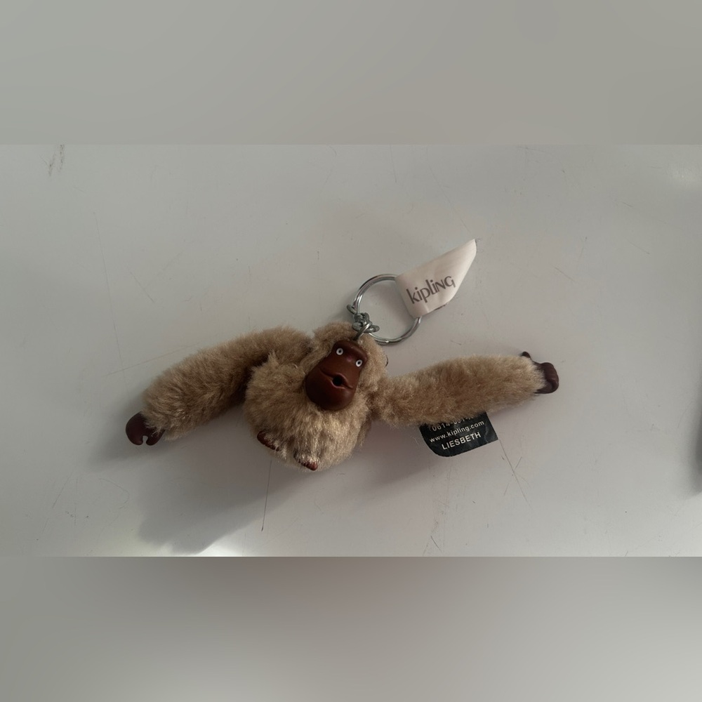 Kipling Tan Monkey Keychain